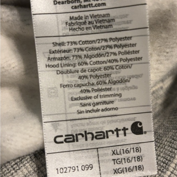 Woman’s Carhartt Hooded Sweatshirt XL - Picture 4 of 4